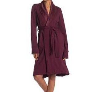 UGG Duffield II Robe Small Fleece Lined Cotton Jersey Long Sleeves